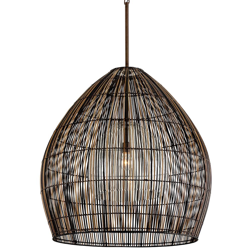 Troy Lighting Holden 1-Light Chandelier in Textured Bronze, , large