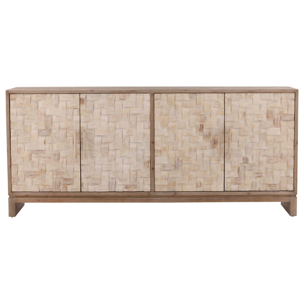 Timeless Designs Lafayette 4-Door Sideboard in Natural and White Washed, , large