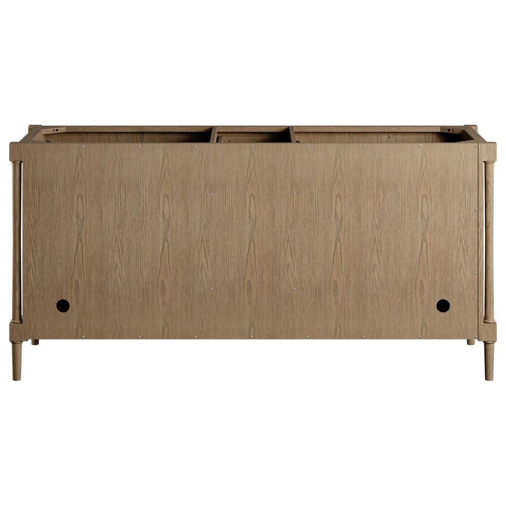 James Martin Kinnsden 72" Double Bathroom Vanity in Weathered Oak with 3 cm Tajnar Eclos Top and Rectangular Sinks, , large