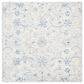 Safavieh Micro-Loop MLP506M 5" Square Light Blue and Ivory Area Rug, , large