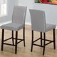 Monarch Specialties Dining Chair with Grey Cushion in Black (Set of 2), , large