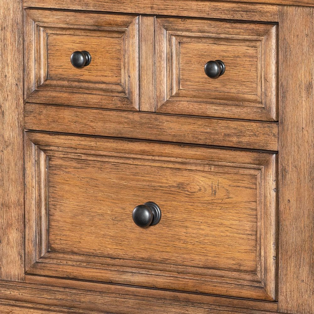 Legacy Classic Vintage Market 2-Drawer Apothecary Nightstand in Barnwood Oak with Outlets and USB Ports, , large