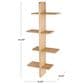 Maple and Jade 15" Handmade Wall Shelf in Light Brown, , large