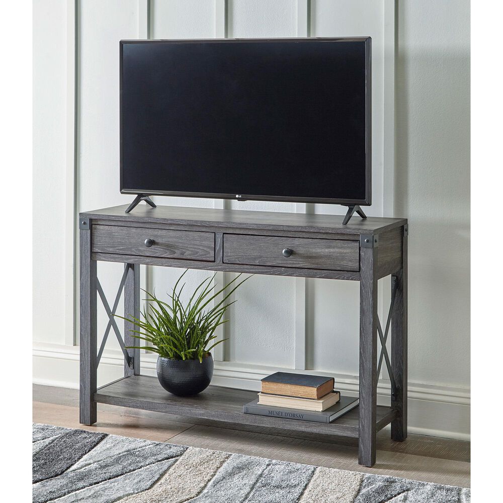 Ashley Freedan Console Sofa Table in Grayish Brown, , large