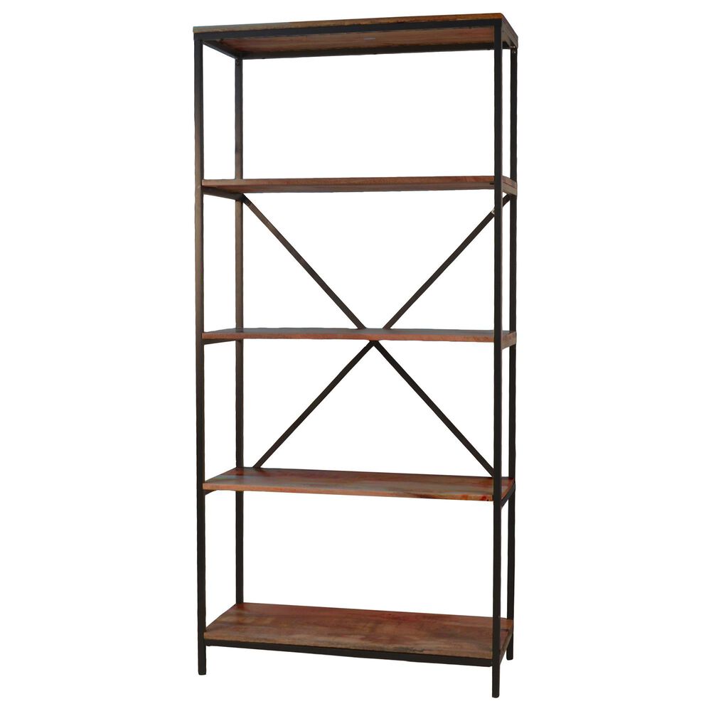 Carolina Chair and Table Brayden Bookcase in Chestnut/Black | NFM