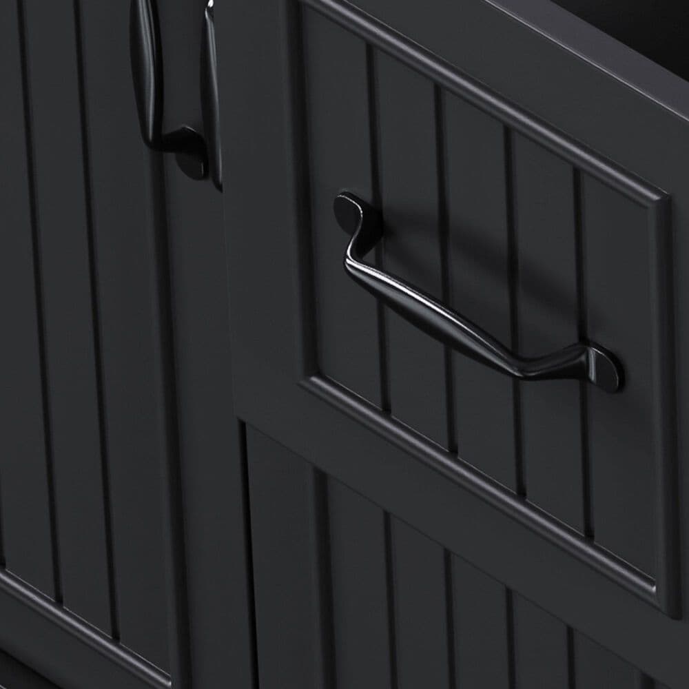 HOMLUX 56" Kitchen Island with Drop Leaf in Black, , large