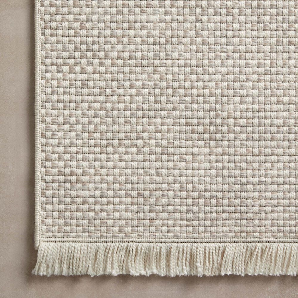 Amber Lewis x Loloi Malibu MAB-05 6&#39;4&quot; x 9&#39;2&quot; Ivory and Dove Indoor/Outdoor Area Rug, , large