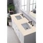 James Martin Vanities Palisades 60" Double Bathroom Vanity in Bright White with 3 cm Eternal Marfil Quartz Top and Rectangular Sinks, , large