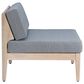 Linon Home Decor Summerlyn Patio Middle Chair with Natural Frame in Grey, , large