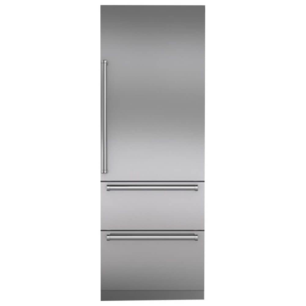 Sub Zero Integrated 30" Tall Door Panel with Professional Handle Left Hinge in Stainless Steel, , large