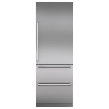Sub Zero Integrated 30" Tall Door Panel with Professional Handle Left Hinge in Stainless Steel, , large