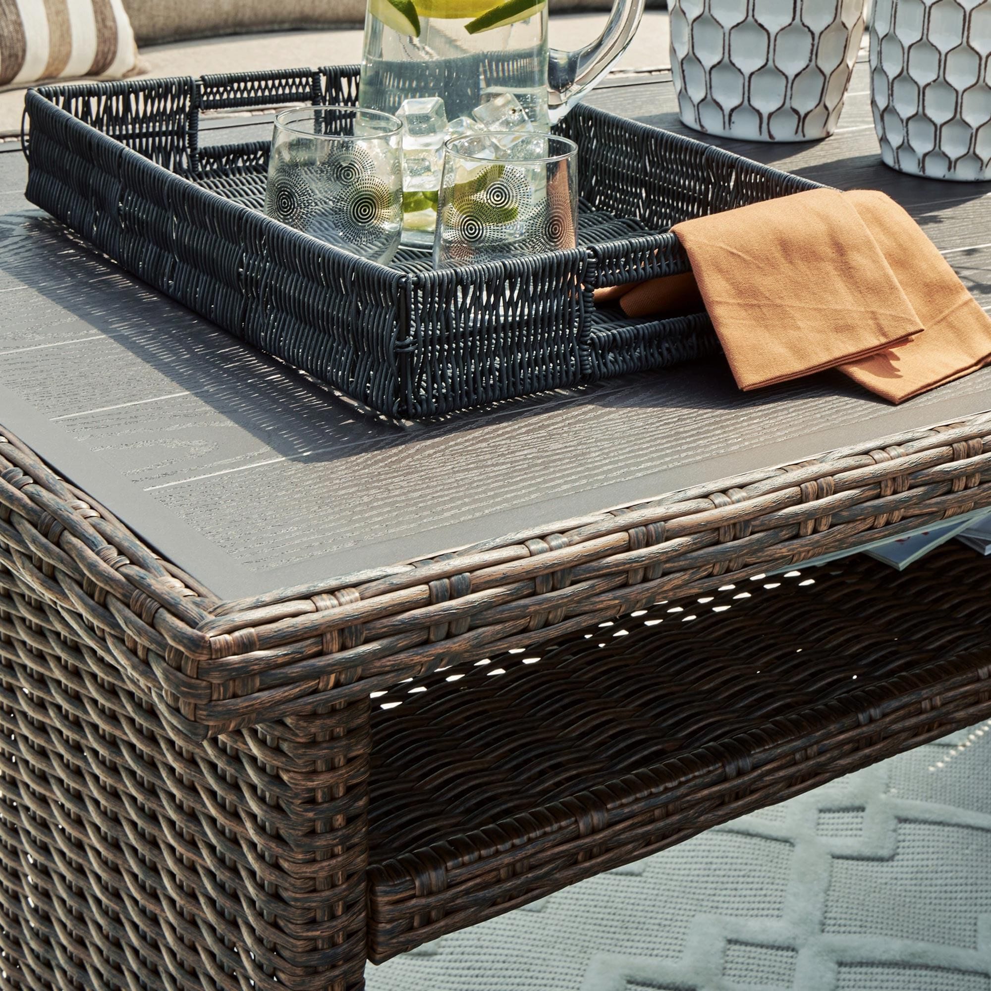Ashley Brook Ranch Patio Multi-Use Table in Brown