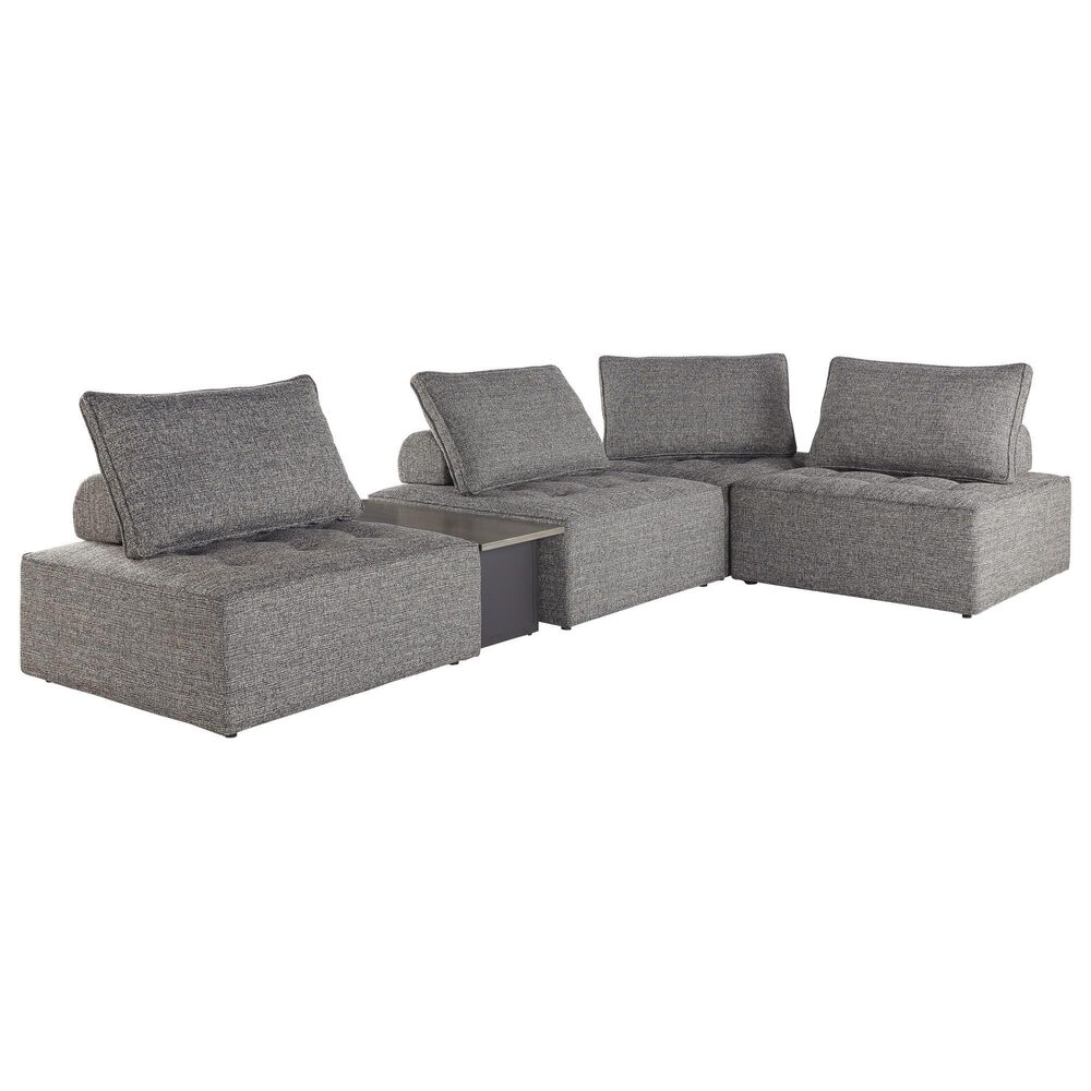 Ashley 5-Piece Outdoor Modular Sectional in Brown, , large