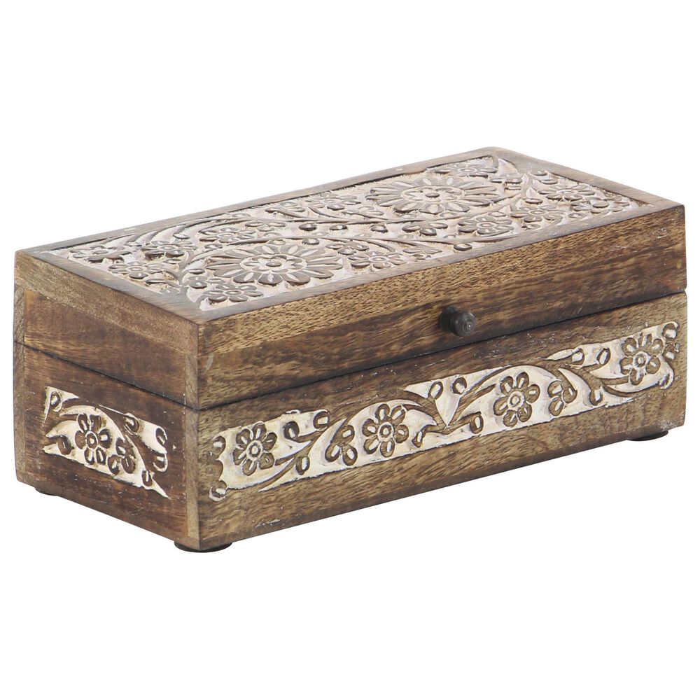 Maple and Jade Coastal Box in Brown and White &#40;Set of 3&#41;, , large