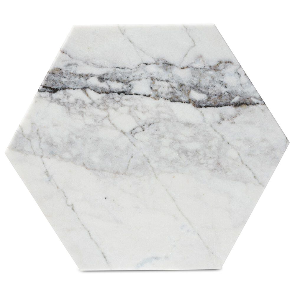 Baxton Studio Kalena End Table in White and Gold, , large
