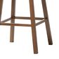 Baxton Studio Gradisca Swivel Bar Stool with Grey Cushion in Dark Walnut (Set of 2), , large