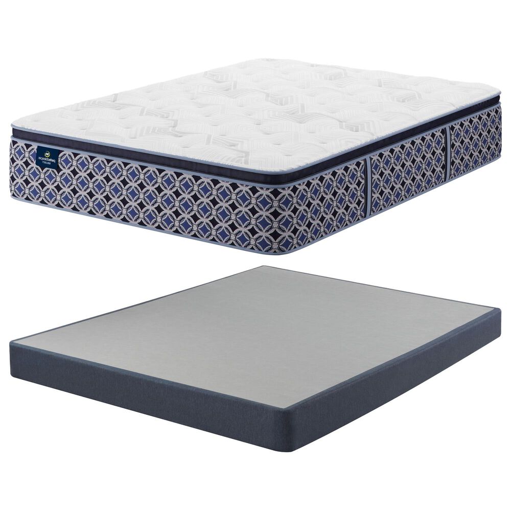 Serta Perfect Sleeper Select Leawood Plush Pillow Top Full Mattress with Low Profile Box Spring, , large