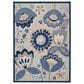Nourison Aloha ALH25 9"6" x 13" Blue and Grey Indoor/Outdoor Area Rug, , large