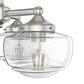 Hunter Saddle Creek 3-Light Chandelier with Clear Seeded Shade in Brushed Nickel, , large