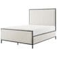Furniture of America Lalia Queen Upholstered Panel Bed with Padded Headboard in Matte Grey, , large
