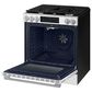 Samsung Bespoke 6.0 Cu. Ft. Smart Slide-In Gas Range with Illuminated Precision Knobs in White Glass, , large