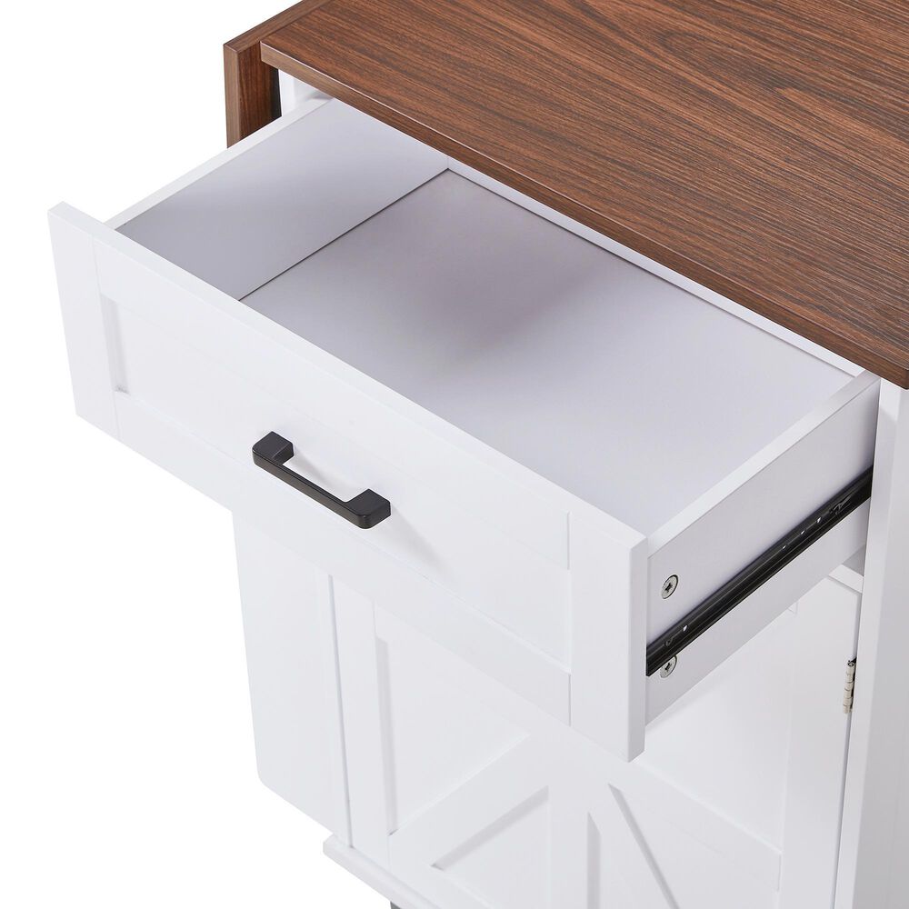 HOMLUX 39" Outdoor Kitchen Island in White, , large