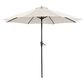 Furniture of America Dawn 9" Push Button Tilt and Crank Lift Octagon Patio Umbrella with Base in Beige, , large