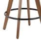Lumisource Ahoy Swivel Counter Stool with Cream Cushion in Walnut and Black, , large