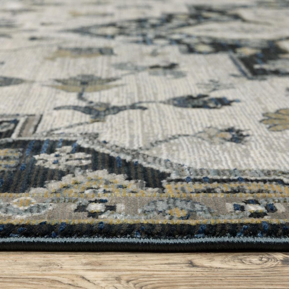Oriental Weavers Keira Blue and Grey 9&#39;10&quot; x 12&#39;10&quot; Area Rug, , large