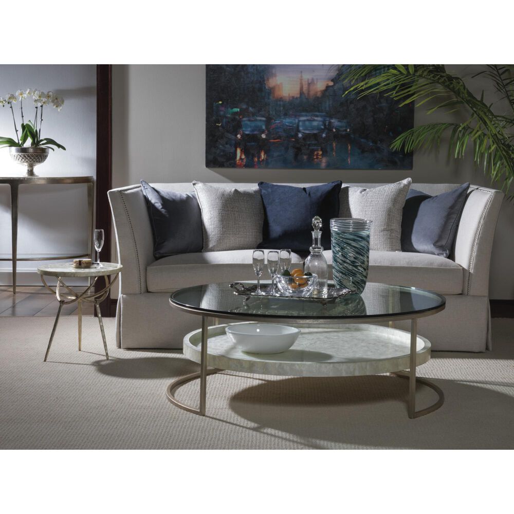Artistica Metal Sergio Spot Table in White and Champagne, , large