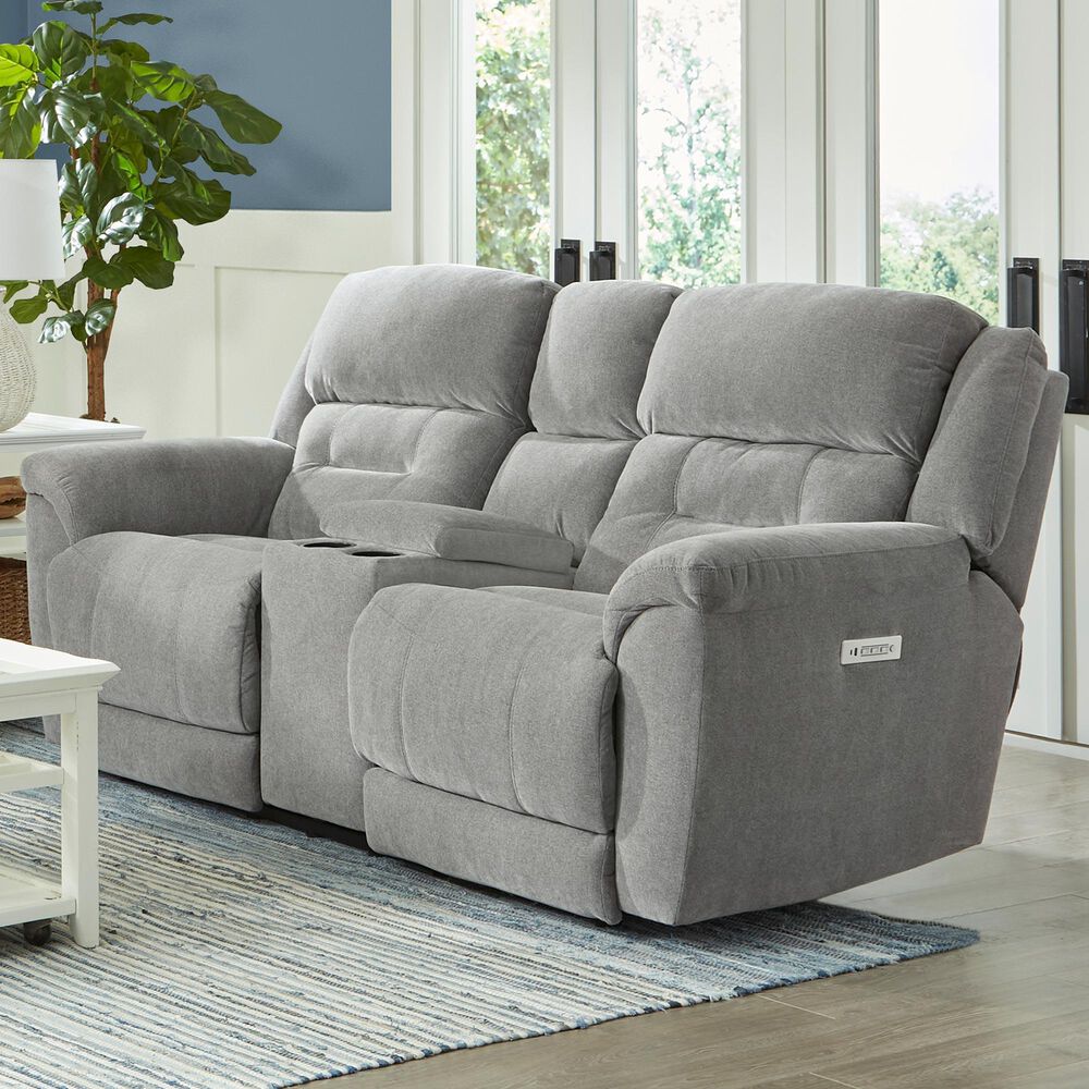 HomeStretch Knockout Power Loveseat in Parkway Granite, , large