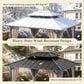 HOMLUX 10" x 12" Patio Hardtop Gazebo with Aluminum Posts in Khaki, , large