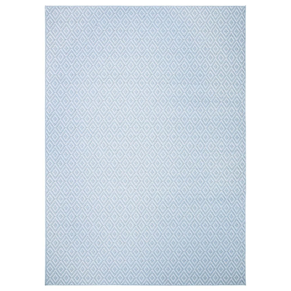 Safavieh Bermuda Geometric 9" x 12" Light Blue and Cream Indoor/Outdoor Area Performance Rug, , large