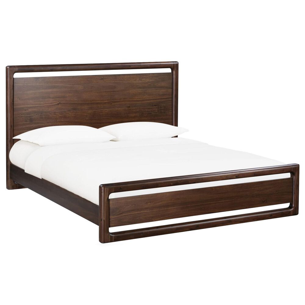 Urban Home Sol Queen Platform Panel Bed with Two Nightstands in Brown Spice, , large