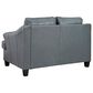 Ashley Genoa Stationary Loveseat in Steel, , large