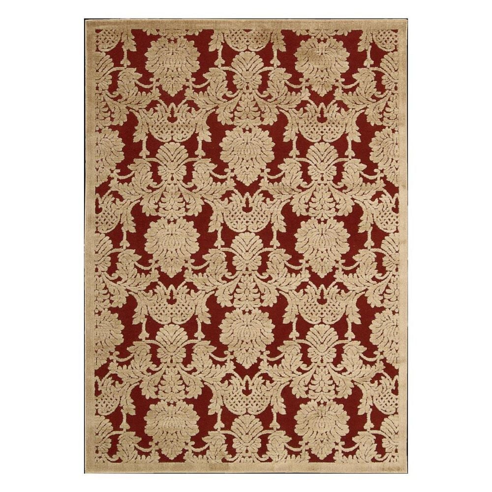 Nourison Graphic Illusions GIL03 5'3" x 7'5" Red Area Rug, , large