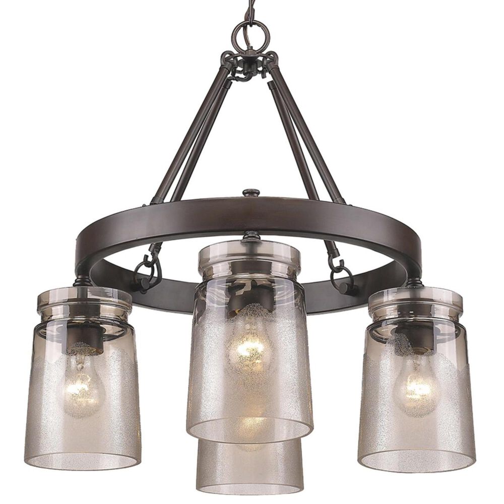 Golden Lighting Travers 4-Light Chandelier in Rubbed Bronze, , large