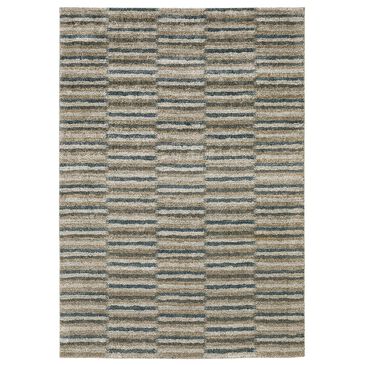 Oriental Weavers Alton Stripes 2"3" x 7"6" Beige and Blue Runner, , large