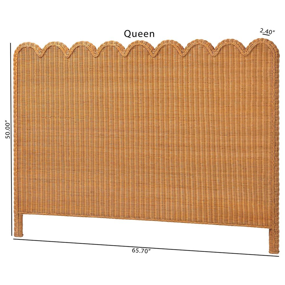 Baxton Studio Maritza King Standalone Headboard in Light Honey, , large