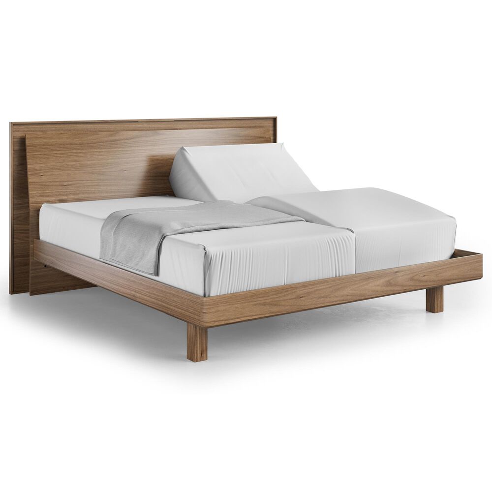 BDI Kava King Platform Bed in Natural Walnut with Lighting and USB Ports
, , large