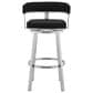 Blue River Lorin 30" Swivel Bar Stool with Black Cushion in Stainless Steel, , large