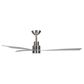 Minka-Aire Simple 52" Indoor/Outdoor Ceiling Fan with LED Light in Brushed Nickel Wet, , large