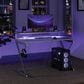 OSP Home Emulator Battlestation Gaming Desk in White and Carbon, , large