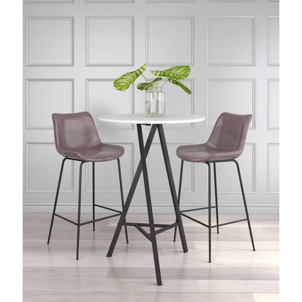 Zuo Modern Byron Barstool in Brown, , large