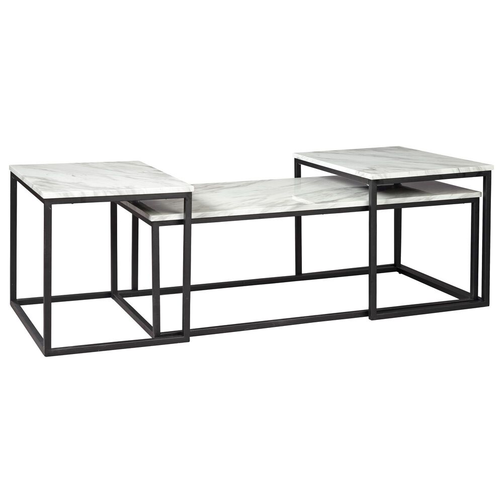 Ashley Donnesta 3-Piece Nesting Table Set in Gray and Black, , large