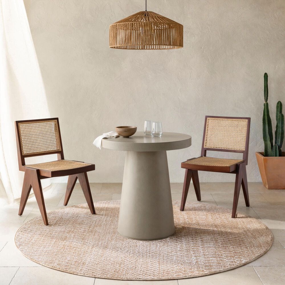 Surya Masterpiece MPC-2302 Beige, Tan and Medium Brown 6&#39;7&quot; Round Area Rug, , large