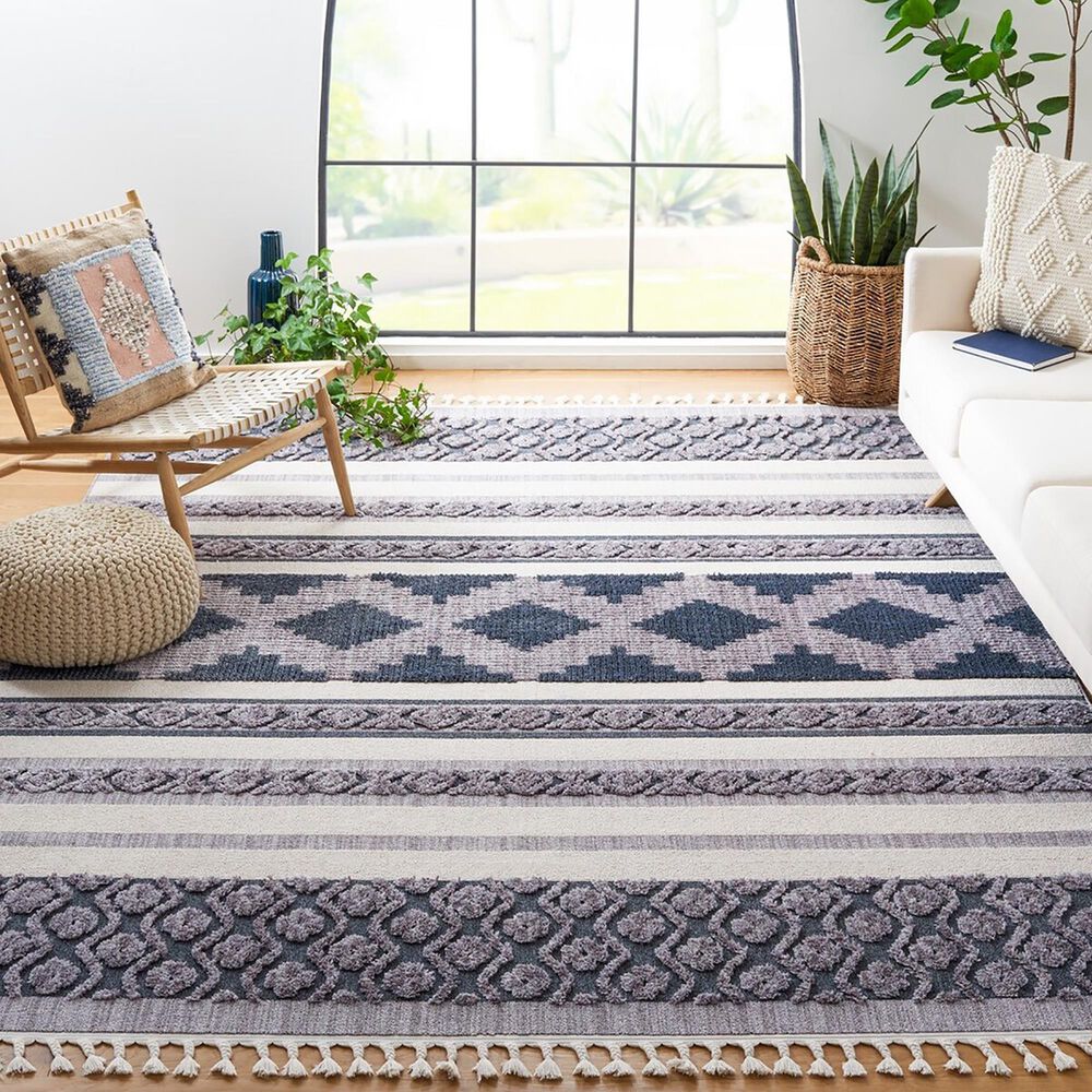 Safavieh Marrakesh MRK515B 8&#39; x 10&#39; Ivory and Blue Area Rug, , large