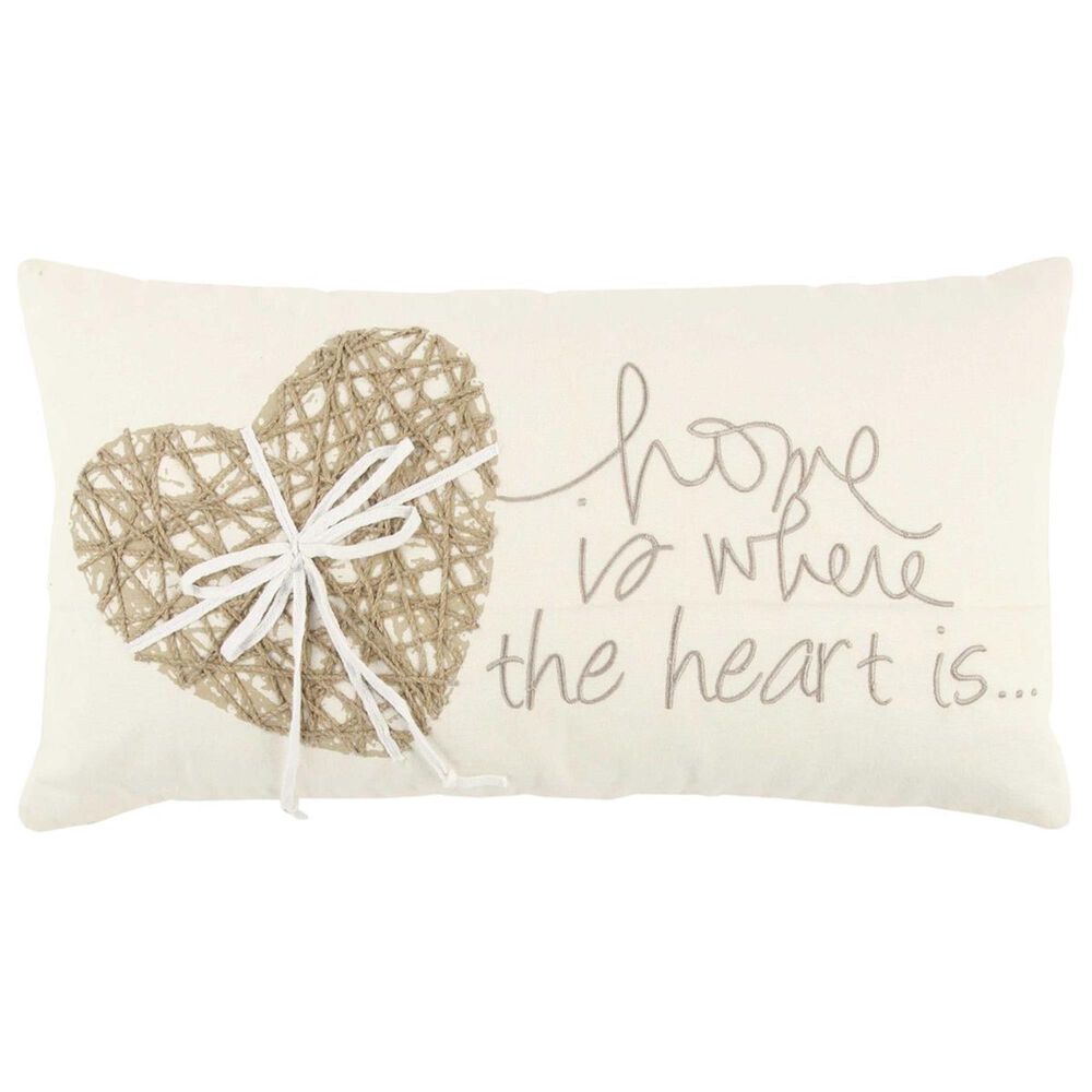 Rizzy Home 11" x 21" Down Pillow in Beige, , large