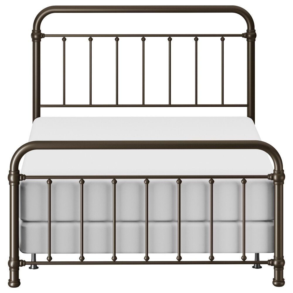 Richlands Furniture Kirkland Full Metal Slat Bed with Metal Frame in Dark Bronze, , large