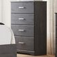 Ashley Belachime 4 Drawer Chest in Dark Charcoal, , large